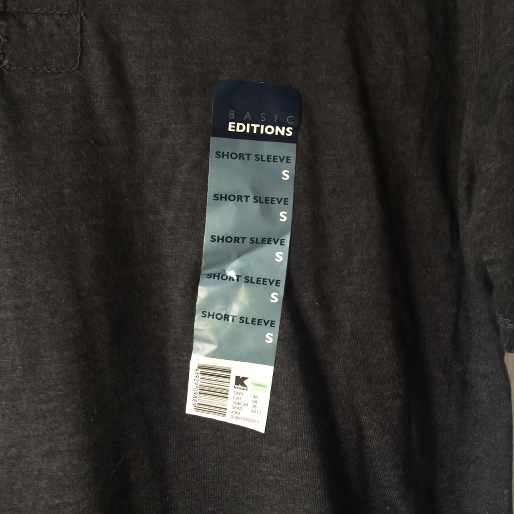 🌺 Basic Editions Layered Grey SS Tee Small - Picture 5 of 15